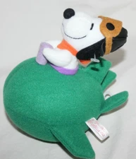 Peanuts Animated Plush Snoopy on plane green aviator My Puppy pull strong moves
