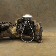 Sterling Silver Hand Stamped Navajo Signed Baby Rattle