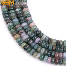 Natural Indian Agate Rondelle Heishi Spacer Loose Beads For Jewelry Making 3X6mm