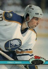 #285 Tony Tanti Buffalo Sabres 1990-91 Topps Stadium Club Hockey Card OS