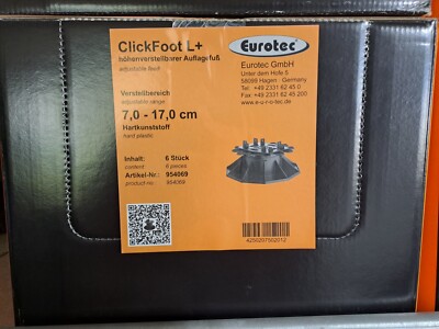 6 STÜCK EUROTEC Verstellfuß Click Foot L+ Höhe 7,0 - 17,0 cm - 954069 -NEU-