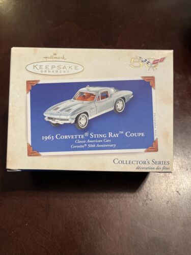 Ornement souvenir poinçon, 1963 Corvette Sting Ray Coupé 50e anniversaire - Photo 1/2