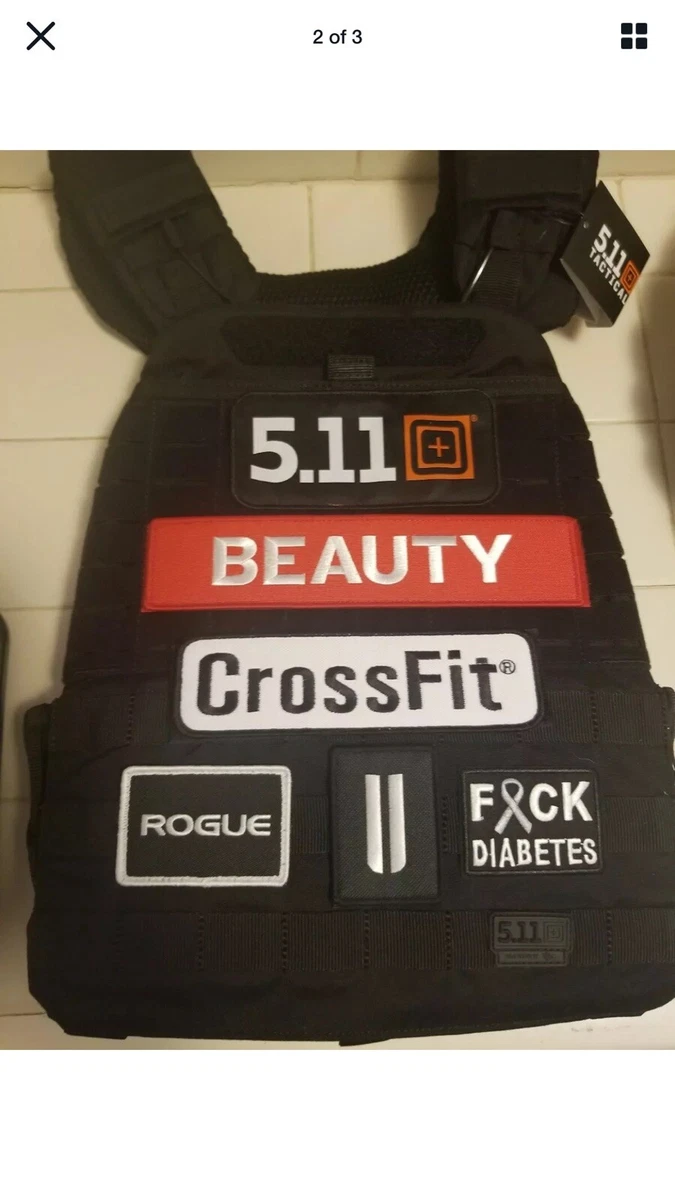 1x Custom Name Patch 9 x2 CrossFit Plate Weight Vest Hook And
