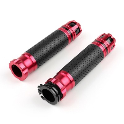 7/8'' 22mm Motorrad Racing Bike Custom CNC Alu Lenkergriffe Griffe Lenker Red