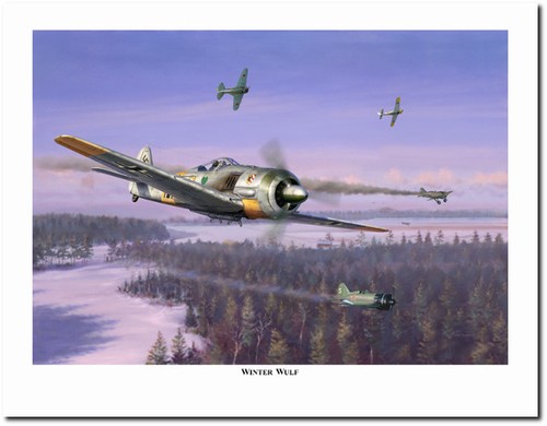Winter Wulf by Jim Laurier - Fw-190s - Green Hearts - Aviation Art Prints