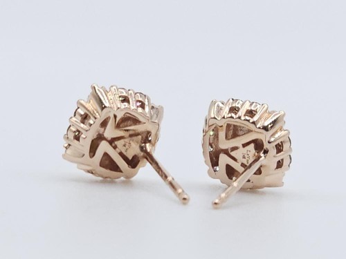 LeVian 14K Rose Gold Ethiopian Opal Diamond Stud Earrings (ML1077984) - Picture 7 of 8