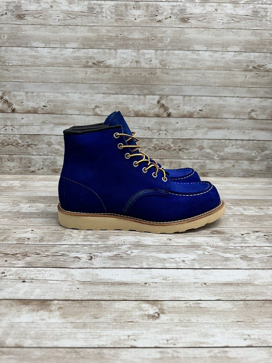 Red Wing Heritage Moc Toe 9 E, 8173 Custom Blue Suede New | eBay Red Wing Heritage Moc Toe 9 E, 8173 Custom Blue Suede New | eBay
