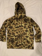 VTG 80's Columbia Sz L Gore-Tex Brown Duck Camo Shell Jacket Hunting USA Made