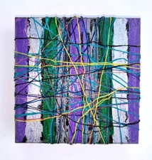 Mix Media Art Painting 6x6 One Of a Kind ORIGINAL