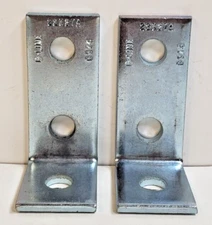 B-LINE B374 3 HOLE 90 CORNER ANGLE FOR UNISTRUT CHANNEL (QTY. 2)