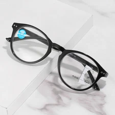 Progressive multifocal anti blue ray presbyopic retro resin reading glasses