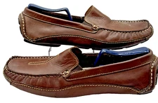 Clark's Comfort Driver  Loafers Flexible Moccasin Leather Brown  Sz 10.5 Resort