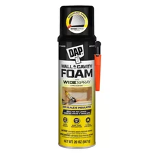 DAP Wall and Cavity Foam with Wide Spray Applicator Aerosol, 20 oz Can