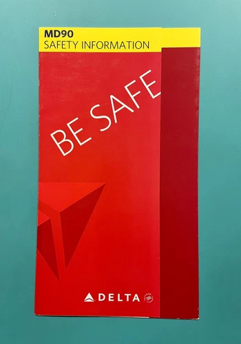 2010 DELTA AIRLINES SAFETY CARD--MD90 - product listing photo