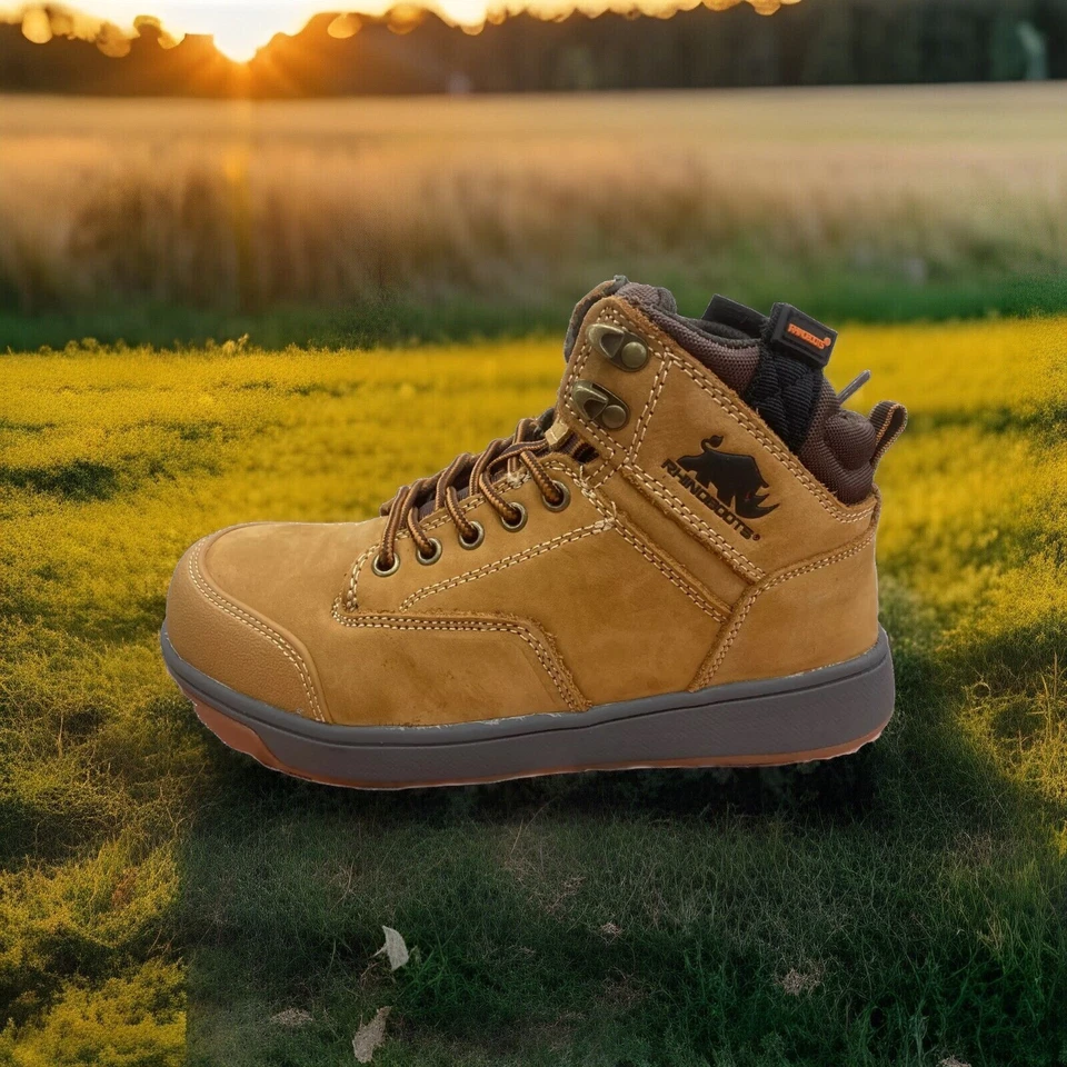 SCRUFFS Rhinoboots Outback Honey Safety FULL GRAIN LEATHER Work Boots Water Resistant