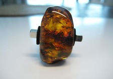 Beautiful Massive Baltic AMBER Natural Ring Genuine Amber 8.3 gr  