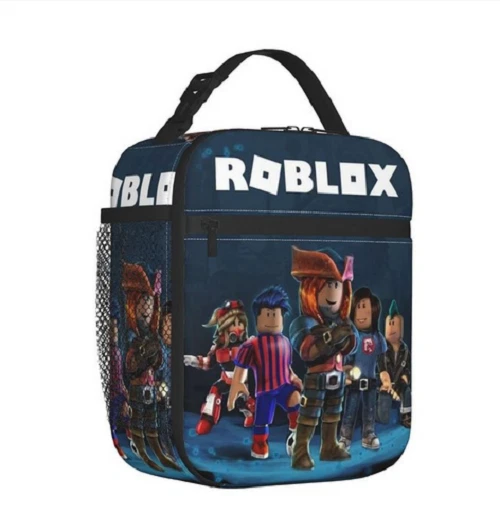 Roblox Kids Lunch Bag, School Picnic Snack Travel Lunch Box