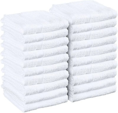 Salon Towels 100% Cotton Towel Pack Of 24 White Gym Spa Towel in 16x27 inches!!