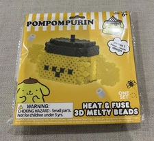 Sanrio Hello Kitty POMPOMPURIN Heat Fuse 3D Melty Perler Beads New Sealed Kit