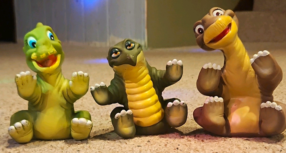 Spike Puppet Vintage 1988 Pizza Hut Land Before Time Hand Puppets Lot Ducky Spike ...