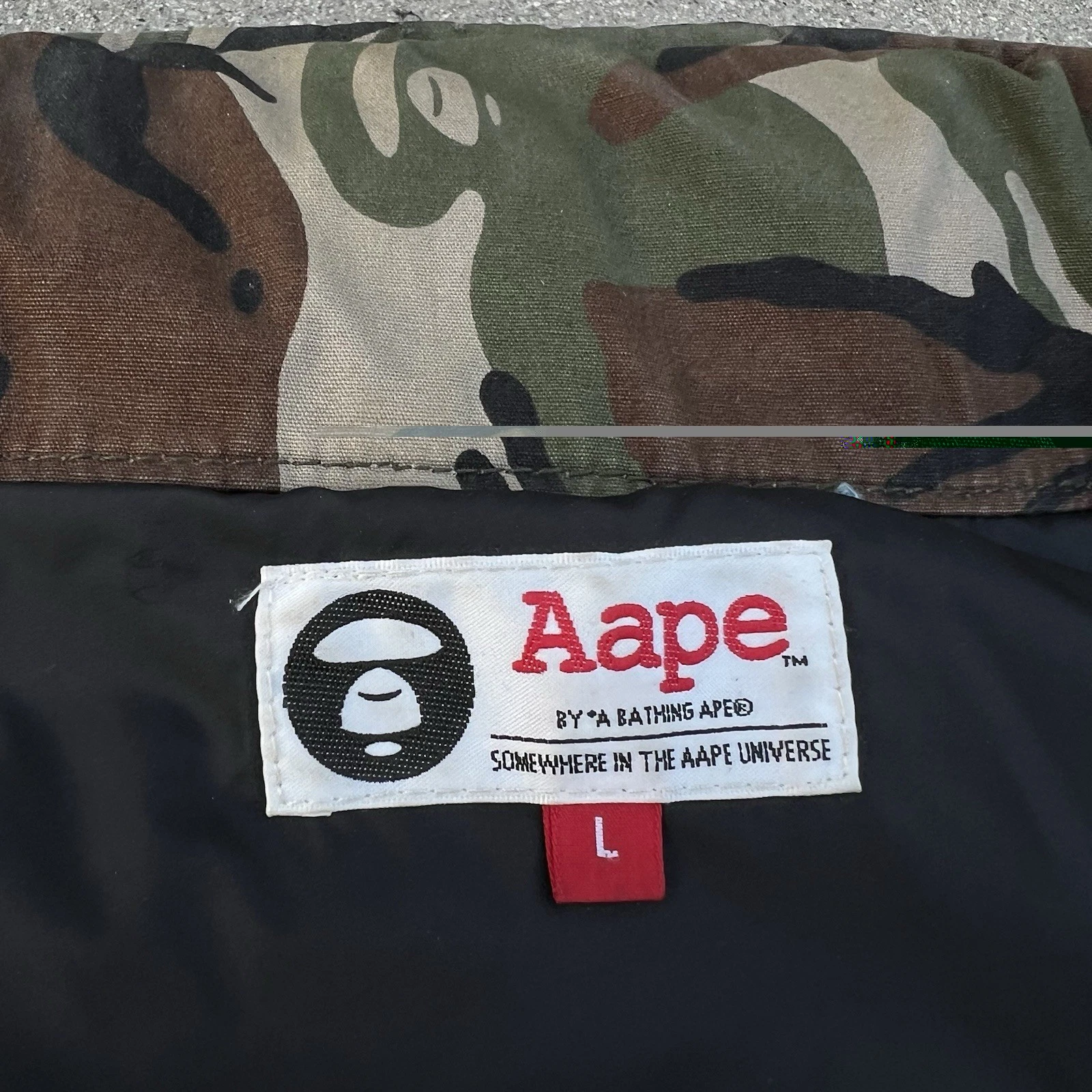 Vintage 2000’s Aape Bape Bathing Ape Full-Zip Military Camo Jacket L image 5