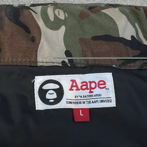Vintage 2000’s Aape Bape Bathing Ape Full-Zip Military Camo Jacket L image 5