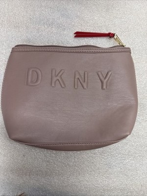 DKNY Pink Leather Makeup Bag