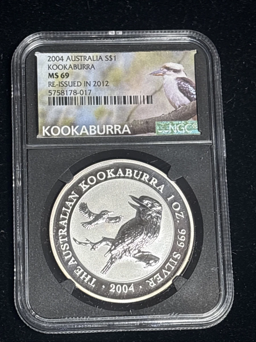 Australian Kookaburra MS 69 Graded 1 oz Precious Metal Content per