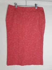 Larua Ashley Womens Skirt Size 14 W34 L29.5 Pink - Red Colour