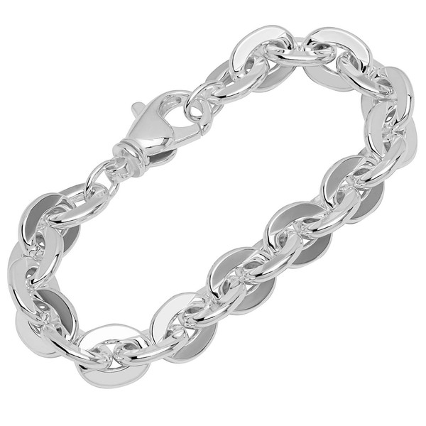 Armband 925 Sterlingsilber 19Cm Ankerkette Flach Gewalzt Herren Armreif Kette-image