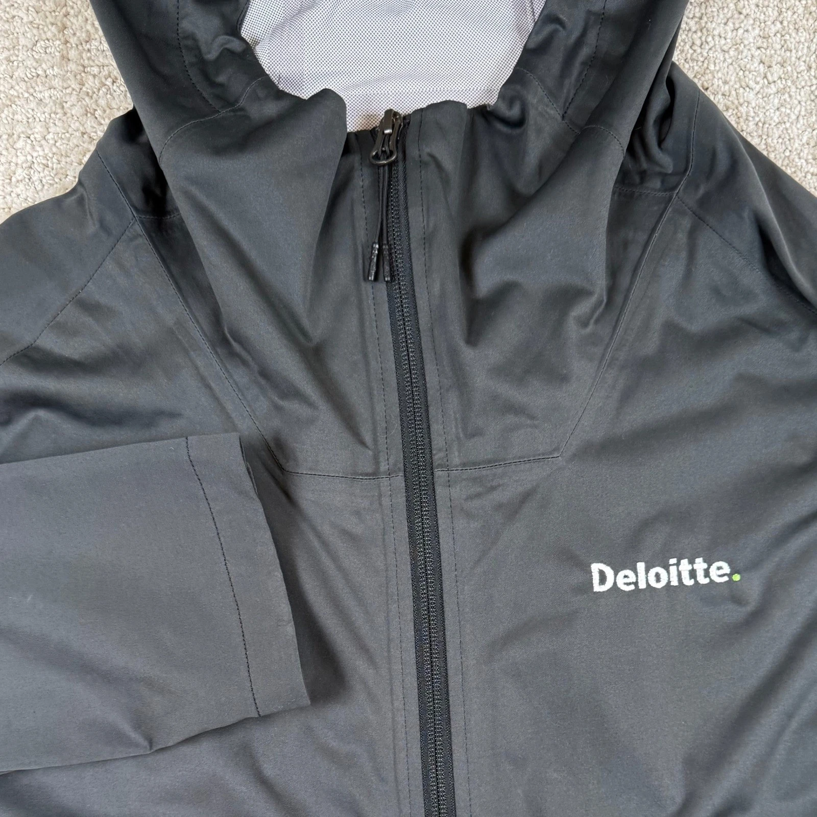 The North Face Mens Large Gray All Weather DryVent Deloitte Full Zip Jacket