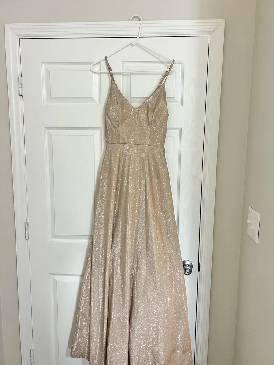 gold dresses juniors Juniors Athena Satin Dress