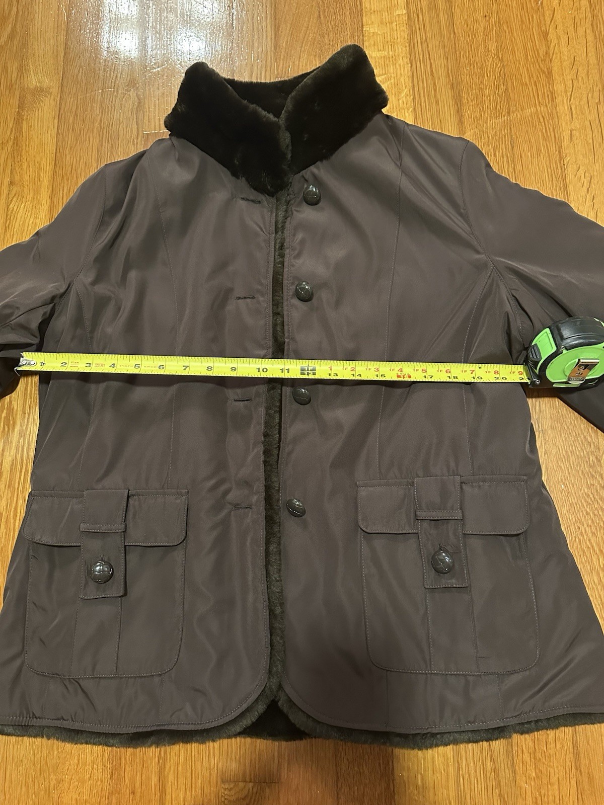 Pendleton Chocolate Brown Reversible Jacket Coat … - image 6