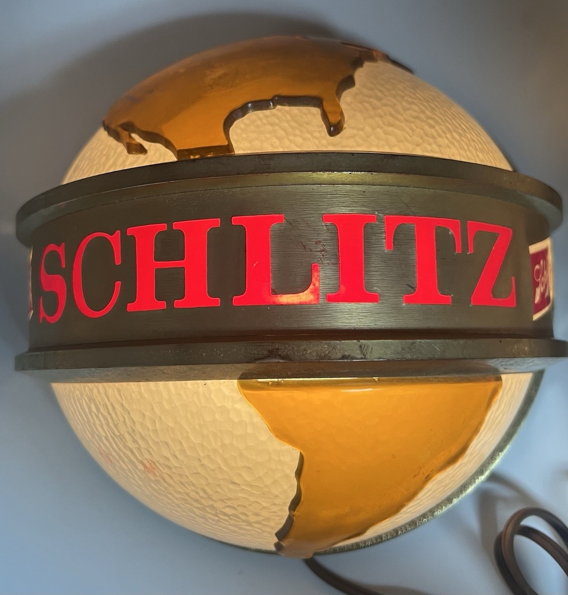 Vintage Schlitz Beer Half Globe Light-Up Advertising | eBay