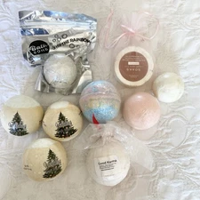 Lot Of 9 Bath Bombs Assorted Sizes USA Made Holiday Gift Set Rainbow Rose Scents