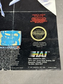 1988 Vintage HAL Joust Nintendo Game NES HAL-NES-US Poster Insert