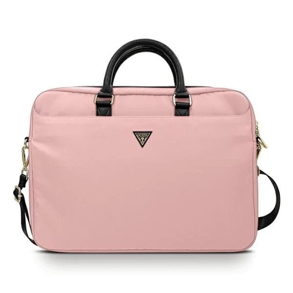 "Torba Guess Nylon Triangle Logo Na Laptopa 16\" - RóżOwa - N/A Guess"-image