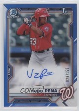 2021 Bowman Chrome Prospect Blue Refractor 28/150 Viandel Pena #CPA-VP Auto 0y2q