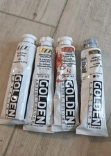 Golden Acrylic Heavy Body Paint, Iridescents 2oz  Set Of 4 Lot  33
