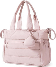 BAGSMART Diaper Bag Tote, Hospital Bag for Labor Delivery, Puffy Maternity Trave