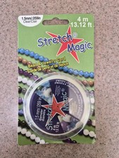 Pepperell STRETCH MAGIC Elastic Bead Jewelery Cord CLEAR 1.5mm 4m 13.12ft