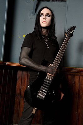 Richard Olson rhythm guitarist of metalcore band Motionless in White Old Photo 3