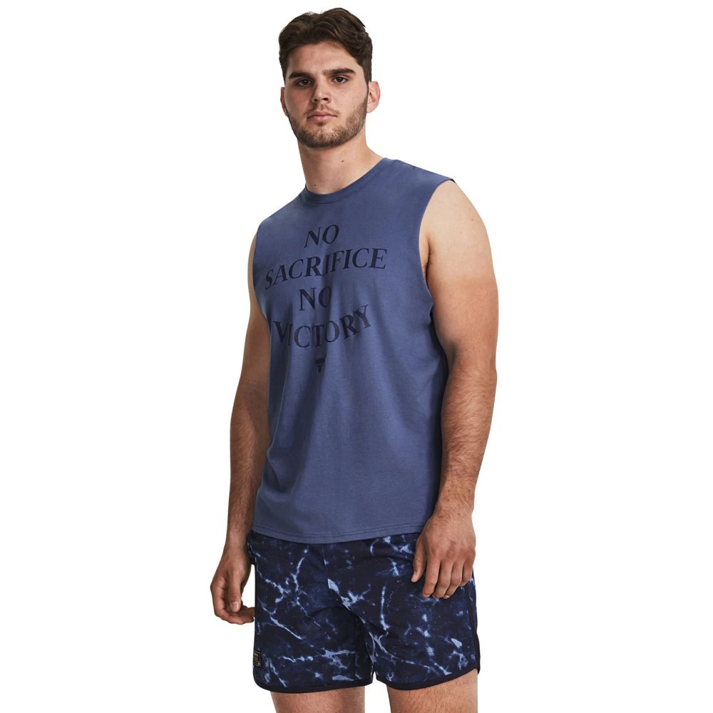 Мужская майка Under Armour Project Rock Show Me Sweat темно-синий топ Herren 8190₽