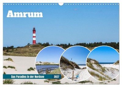Amrum - Das Paradies in der Nordsee (Wandkalender 2027 DIN A3 quer), CALVENDO Mo