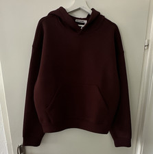 Weekday Herren Kapuzenpullover Hoodie Bordeau...