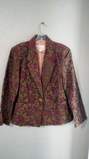 eXPOSe Chenille Jacket with Brocade Floral Style