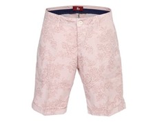 NWT EZZELINO SHORTS stretch cotton floral old rose slant luxury Italy L