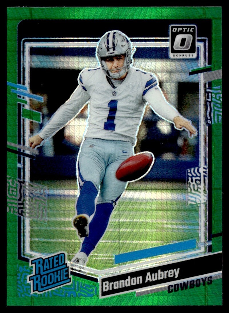 2023 Donruss Optic Green Hyper Brandon Aubrey RC #226