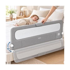Bed Rail for Toddlers, 59''L Swing Down Bed Guard Rail Rectangu... FAST USA SHIP
