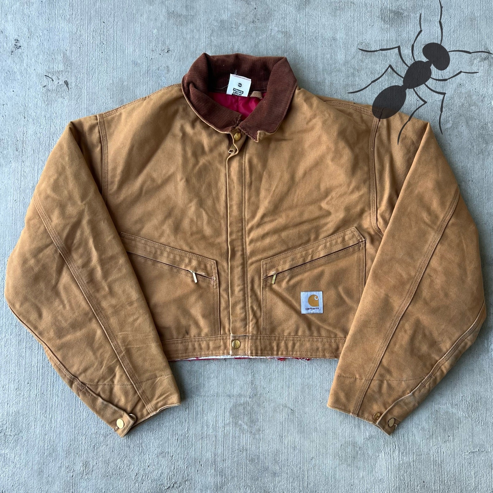 Vintage Y2K Carhartt Detroit cropped work jacket